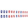 IDDFEVE 4th of July Press on Nails, Medium Square Independence Day Red&Blue Star Nails Designs Artificial Acrylic Holiday Nail Decorations for Women