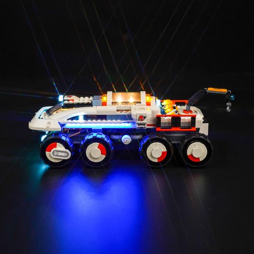 BrickBling LED Lighting Compatible with Lego City Command Rover and Crane Loader Outer Space Toy Building Set; Remote Control Version Light kit Compatible with Lego Crane Loader-No Model