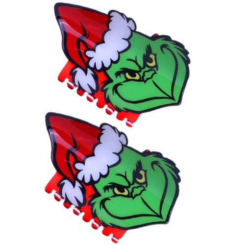 2PCS Christmas Hair Claw Clips for Women Girls Red Green Christmas Fun Hair Accessory Xmas Hair C...