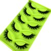 HBZGTLAD New 3D Cat-Eye Mink Eyelashes Curled Winged Natural Realistic Messy End Eye Elongated Thick False Eyelashes Soft Fake Eyelashes (MF-6)