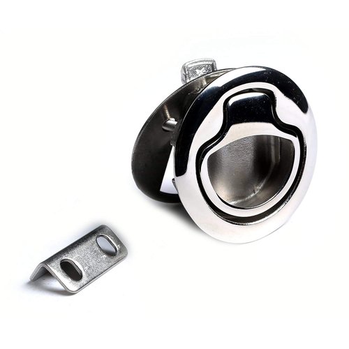 Mxeol Marine Slam Latch Boat Flush Pull Latch 2" Stainless Steel Hatch Latch Round Pull