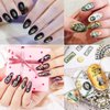 8 Sheets Money Dollar Nail Art Stickers Nail Adhesive Sticker Interesting Nail Decals Holographic 3D Gold Nail Art Design Acrylic Nails Supplies Decoration for Women Girls Manicure Tips Nails Art