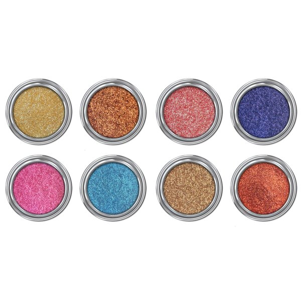 Concrete Minerals Natural Glitter Eyeshadow, Iridescent Shine and High Pigmentation, 100% Vegan and Cruelty Free, 2.4 Grams Loose Mineral Powder (Glitter Sample Bundle)