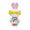 HONLANCH Animal Rainbow Rabbit Micro Building Blocks Set（2000PCS 28cm High Series） Gift for Adults and Kids