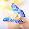 1 Piece Crystal Rhinestones Butterfly Hair Claw Clip Metal Jaw Claw Hair Clip Small Butterfly Design Bow Hair Claw Gripper for Girl Women Metal Butterfly Hair Clips(Blue)