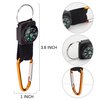 PROLOSO Carabiner Compass Keychain Belt Clips Kids Toys Prizes Outdoors Adventure Party Favors 20 Pcs