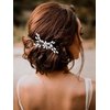 Unicra Bride Wedding Crystal Hair Pins Bridal Hair Pieces Wedding Hair Accessories for Women and Girls Pack of 1 (Silver)