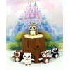 3D Printed Articulated Mini Owls with Tree Stump, 5 pcs Fidget Mini Owl Figure Toy, Executive Desk Toy, Home Decor, 3D Printed Tree Stump, Party Decorations MO001-5X