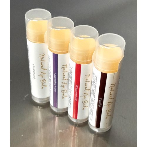 Maya Organic Lip Balm Pack of 4 - Classic, Mint Tea, Acai Berry Bliss, Grapefruit