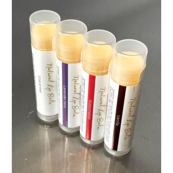 Maya Organic Lip Balm Pack of 4 - Classic, Mint Tea, Acai Berry Bliss, Grapefruit