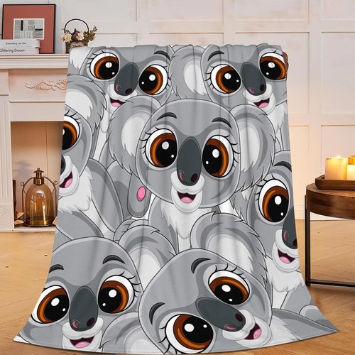 Koala Blanket Koala Fleece Throw Blanket Super Soft Warm Cozy Fuzzy Plush Koala Stuffed Animal Blanket Gifts for Girls Boys Kids Room Decor 40"X50"