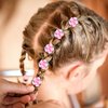 20Pcs Pink Small Flower Hair Clips for Women, Mini Flower Clips for Hair Rose Flower Hair Pins Wedding Hair Accessories for Women Girls
