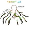 GORTIN Boho Feather Headband Hippie Headbands Indian Feather Headpiece Gypsy Festival Costume Headdress Hair Accessories for Women (Green, Free size)
