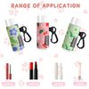 Likesing Keychain Chapstick Holder, Lip Balm Holder Lipstick Sleeve Pouch with Clip On, Elastic Lip Gloss Gifts for Friends (Plants, 3pcs)