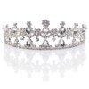 Anderson's Gigi Clear Rhinestone Silver Tiara, 2.25 Inches, Women, Girls, Wedding Tiara, Queen Or Princess Prom Tiara Homecoming, Pageant, Wedding, School Dance, Award, Costume, Party, Event