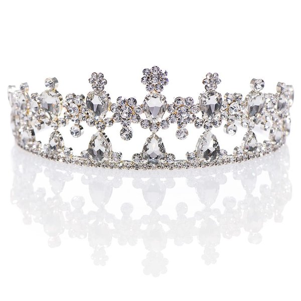 Anderson's Gigi Clear Rhinestone Silver Tiara, 2.25 Inches, Women, Girls, Wedding Tiara, Queen Or Princess Prom Tiara Homecoming, Pageant, Wedding, School Dance, Award, Costume, Party, Event
