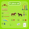 Schleich Farm World Pony Agility Training Set with Horse, Trainer, and Accessories Playset - 41-Piece Pony, Trainer, and Accessories Toy Set, Gift for Boys, Girls, and Toddlers Ages 3+