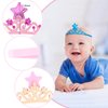 YARIEW Baby Girl Elastic Headbands Star Headband Mermaid Elastic Headbands Toddler Hair Band Baby Crown Toddler Hair Accessories Mermaid Birthday Decorations