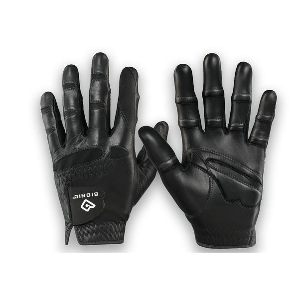 Men's StableGrip with NaturalFit Golf Glove - Black (Small, Left)