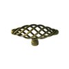 eBuilderDirect 10 Pack Antique Brass Bird Cage Birdcage Oval Nest Twist Wire Swirl 3" (76mm) Kitchen Cabinet Drawer Hardware Pull Knob 1338-76
