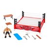 Mattel WWE Knuckle Crunchers Playset with Action Figure & Accessories, Rebound Ring with Flex Mat Technology, Brock Lesnar 2.5-inch Figure