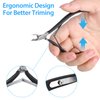 3 Packs Cuticle Cutter Cuticle Nippers Pointed Blade Cuticle Trimmer Stainless Steel Nail Clippers Manicure Tool for Fingernails No Cuticle Pusher (Black)