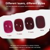 COSMOO Cherry Red Quick Dry Nail Polish, Wine Red Fingernail Air Dry Nail Lacquer for Nail Art Varnish