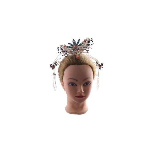 Leadigol Hanfu Headdress Exquisite Fairy Hair Accessory Hair Comb Headwear Tassel Flower Alloy Phoenix Chinese Style Crown