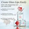 Glacier Lip Oil Silicone Brush Head,Moisturizing Lip Plumper Cherry Lip Glaze,Nourishing Long Lasting,Repairing Lightening Lip Lines for Lip Care and Dry Lips(Clear)