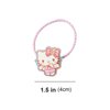 My Melody & Kitty Hair Tie Set - 2pcs Hair Band for Women, Ponytail Holders Hair Accessories No Damage for Thick Hair, Hair Elastics for Women - Pink (Kitty)