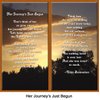 "Her Journey's Just Begun" Pet Loss Sympathy Picture Frame Gift and Memorial, with optional custom photo editing, Ginger with Foil Accent