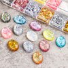 Irregular Nail Foil Fragments Glitter for Nail Art, Nail Foil Flakes Opal Glitter Aurora Effect Acrylic Nail Powders Nail Foil Paillette for Nail Decoration