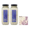 Bath & Body Works Aromatherapy Lavender + Vanilla 2 Pack Bath Soak Gift Set with a Lavender Dream Bar Soap - Full Size