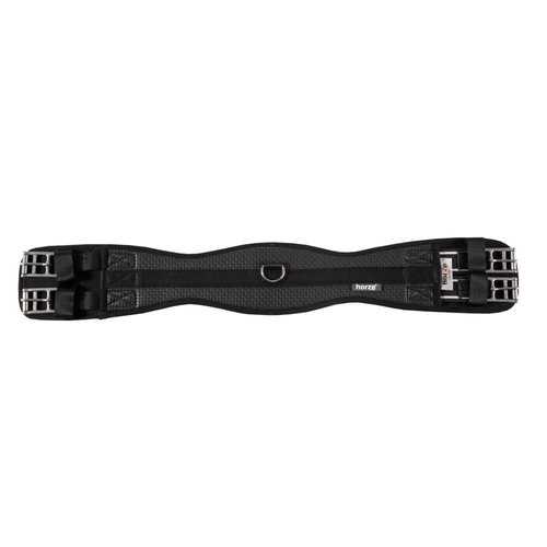 HORZE Dallas Dressage Girth | Lightweight and Breathable - Black - 22 in