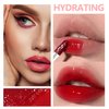 BliBling 6 Colors Lip Tint Stain Mini Liquid Lipstick,Strawberry Lip Tint Moisturizing Natural Lip Gloss,Multi-Use Lip and Cheek Tint,Non-Stick Cup,Lightweight,Vivid Color Lip Makeup