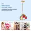 Uonlytech Mini Dollhouse Miniature Decoration LED Table Light Ceiling Lamp Battery Operated Light Dollhouse Accessories