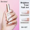Bevimee Quick Dry Nail Polish, Milky White Nail Polish Air Fast Drying, White Nail Polish Non Gel For Summer Regular Natural Color Water Based Fingernail Polish Nail Lacquer For Nail Art, 12ML