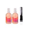 kuss Inebrya Color Perfect Shine Oil (6.76 oz) with Teasing Comb Pack of 2