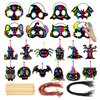 PARTYWIND Halloween Scratch Paper Art Set for Kids Crafts, 46 PCS Scratch Masks + Scratch Off Cards for Kids Halloween Activities Games, DIY Halloween Party Decorations Supplies Ornaments