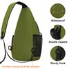 MOSISO Sling Backpack, Multipurpose Crossbody Shoulder Bag Travel Hiking Daypack, Army Green, Medium