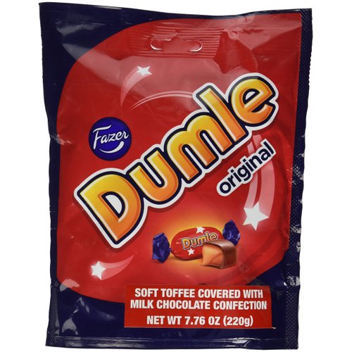 Fazer Dumle Original Soft Toffee Covered With Milk Chocolate 220g bag