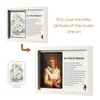 WOODEXPE Sympathy Gift LED Memorial Shadow Box Memorial Picture Frame for Loss of Loved One 4x6 Photo (As I Sit in Heaven White)
