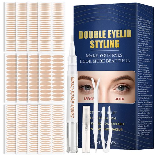 MOSKILA Eyelid Tape, Invisible Eyelid Tapes Stickers, Perfect for Droopy Lids, Hooded Eyes and Uneven Mono-Eyelids, Instant Eye Lift Without Surgery, Waterproof & Long-Lasting, 480 Pcs