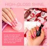 Beetles Gel Nail Polish, 6 Colors Nude Pink Rose Red Milky White Gel Polish, Sweetheart Candies Collection Soak Off UV LED Nail Lamp Light Nails Summer Gel Nail Gift for Women