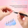 ANGNYA Nail Stand for Painting Nails 1 Set Acrylic Nail Stand for Press On Aurora Nail Holder for Painting Magnetic Nail Display Stand with 200 Pcs Adhesive Putty for Nail Art Display Home & Salon