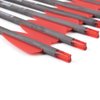 SHENG-RUI 7.5" inch Crossbow Bolts Carbon Arrows 2" Red Vanes with 100grain tips for Hunting Shooting Targeting 12pcs/Lot