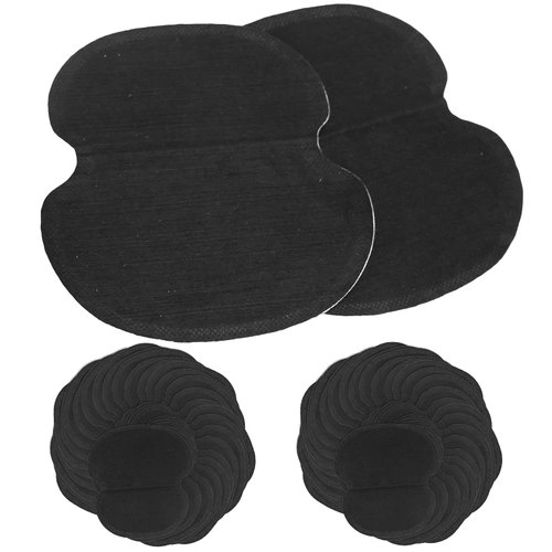 60pcs Underarm Armpit Sweat Pads, Nonwoven Fabric Dress, Clothing Underarm Sweat Pads, Non Visible, For Women And Men, Black