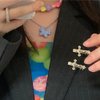 ZHOUMEIWENSP 1Pair Retro Metal Hair Clips Halloween Cross Hairpin with Punk Duckbill Clips Novelty Hair Style Making (Jesus)