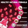 Magnesium Glycinate Gummies 1000mg - Sugar Free Magnesium Potassium Supplement with Vitamin D, B6, CoQ10 for Calm Mood & Sleep Support - 90 Raspberry Gummies.