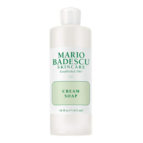 Mario Badescu Cream Soap - Oil-Free and Fragrance-Free Gentle Facial Cleanser for Women and Men - Conditions and Cleanses for Soft and Nourished Skin - Cream Cleanser Face Wash, 16 Fl Oz